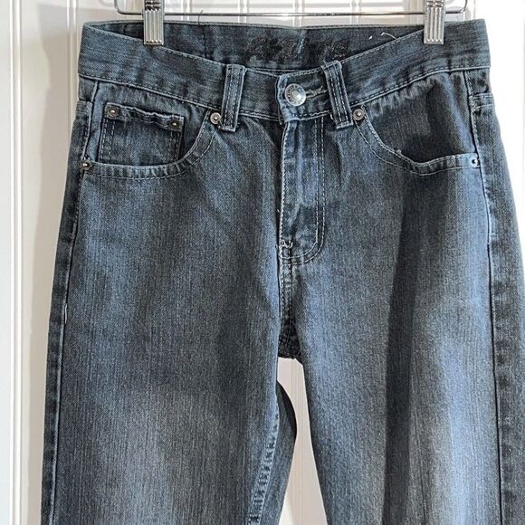 Akuma Men’s Blue Jeans Size 28 Inseam 31 Stretch Faded Black - Picture 3 of 9